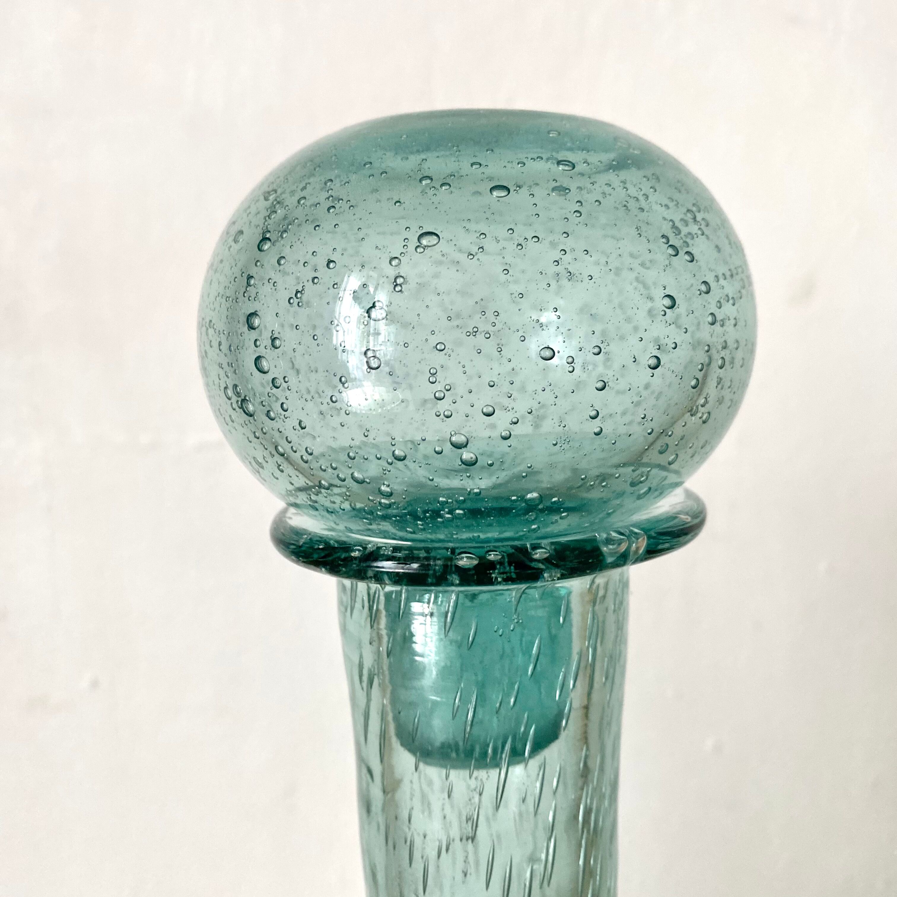 Antique wine decanter, bubbled glass porron