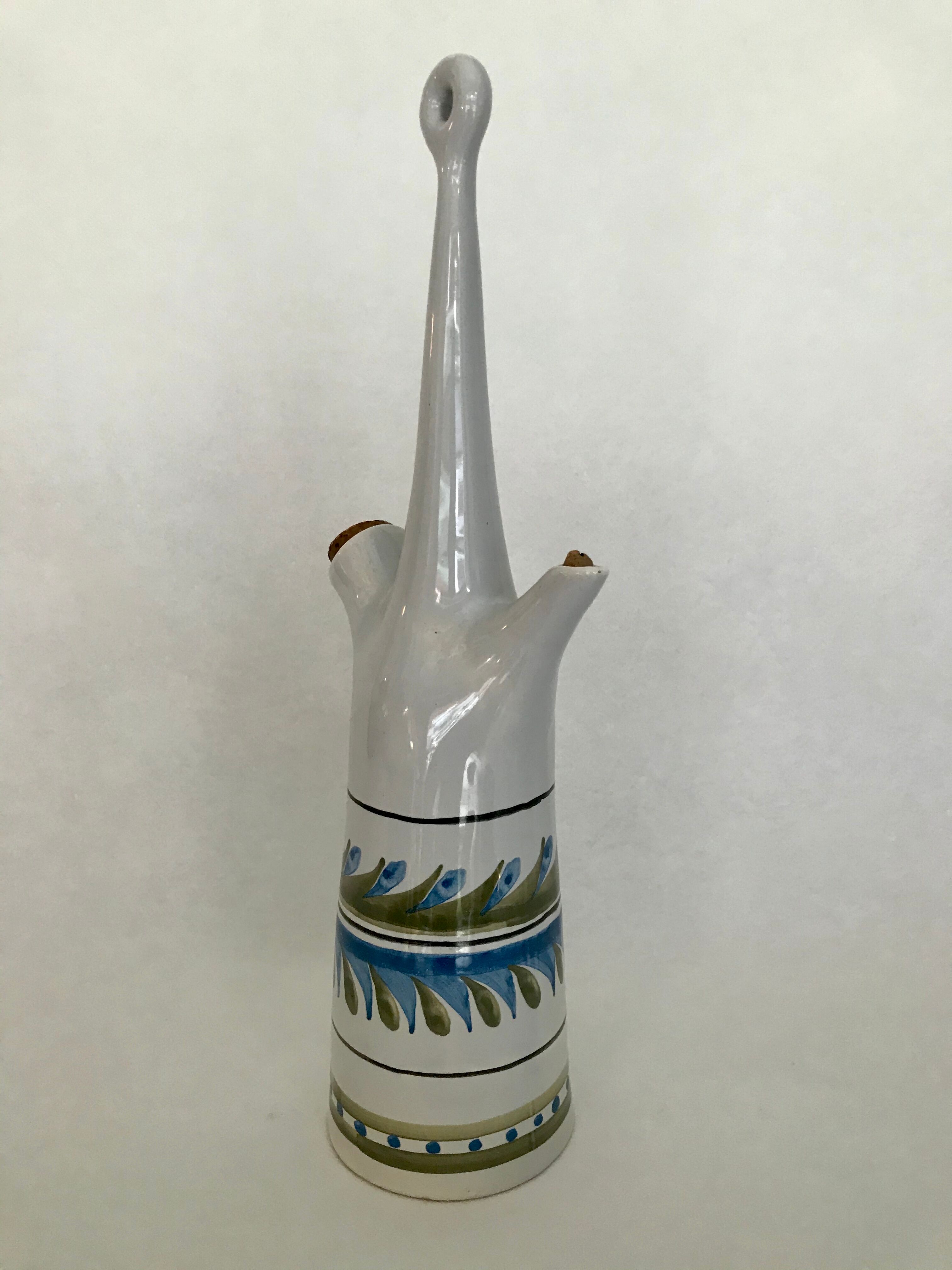 Roger Capron ceramic bottle in Vallauris