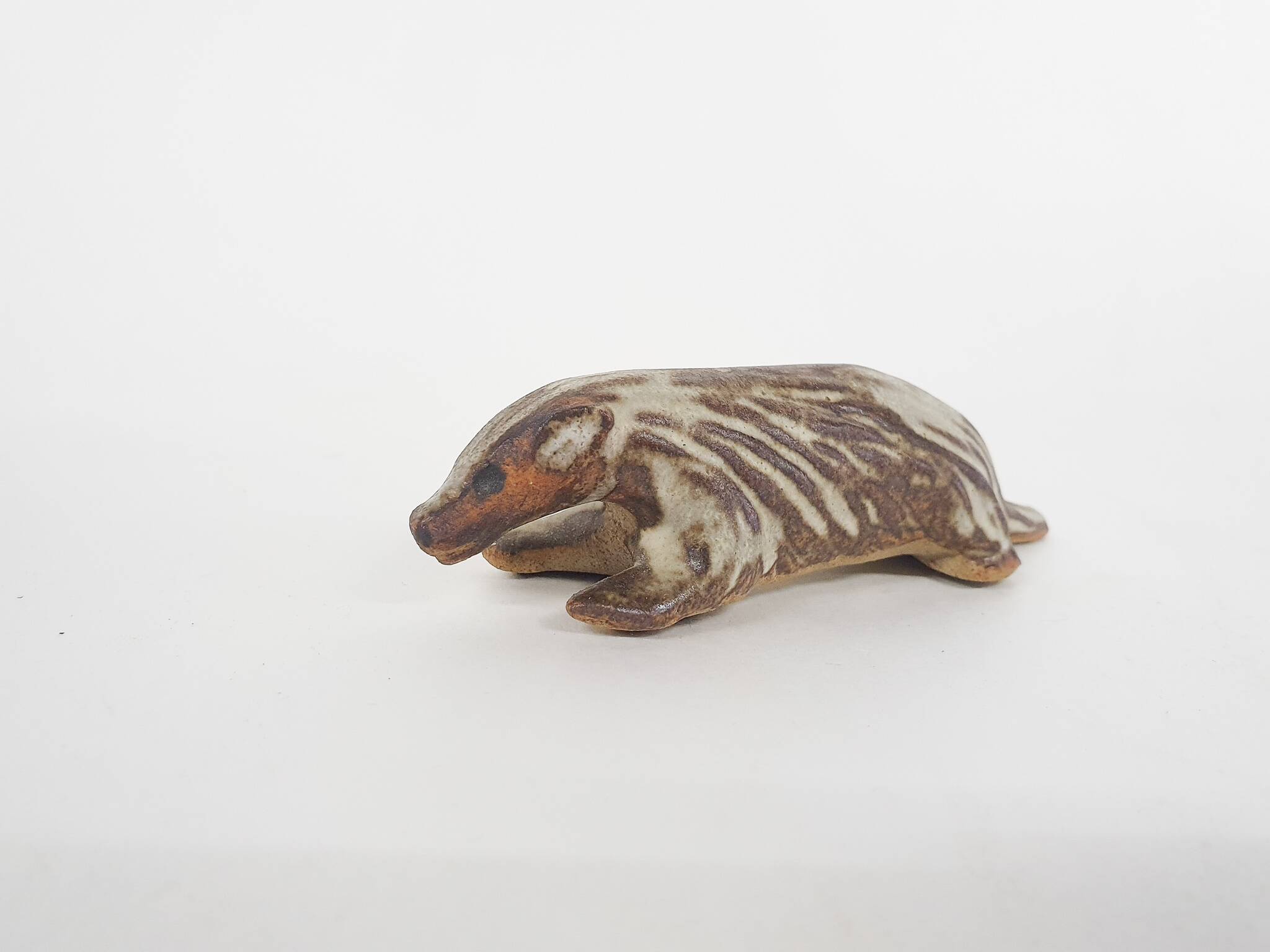 Small ceramic skunk sculpture by Tremar Pottery, United Kingdom