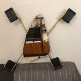 Mirror and wall coat rack  vintage 50s