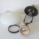 Vintage Lantern Pendant Light | Mid Century Opaline Glass Chandelier