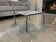 Table basse vintage chromée avec plateau en verre
