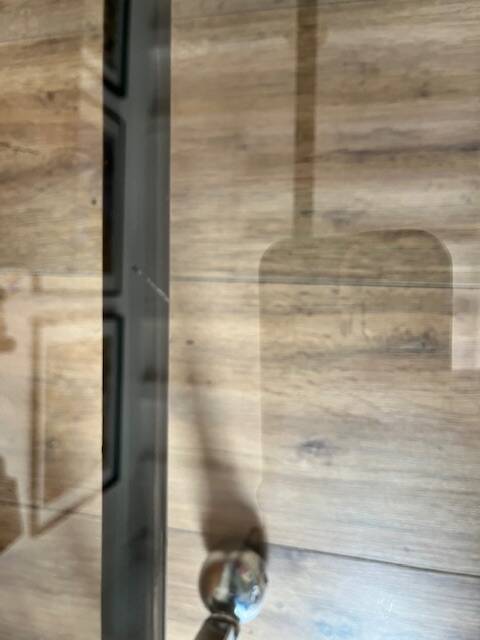 Chrome and glass serving trolley