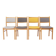 Set of 4 Vintage German Dining Chairs, Beechwood & Multicolor Upholstery