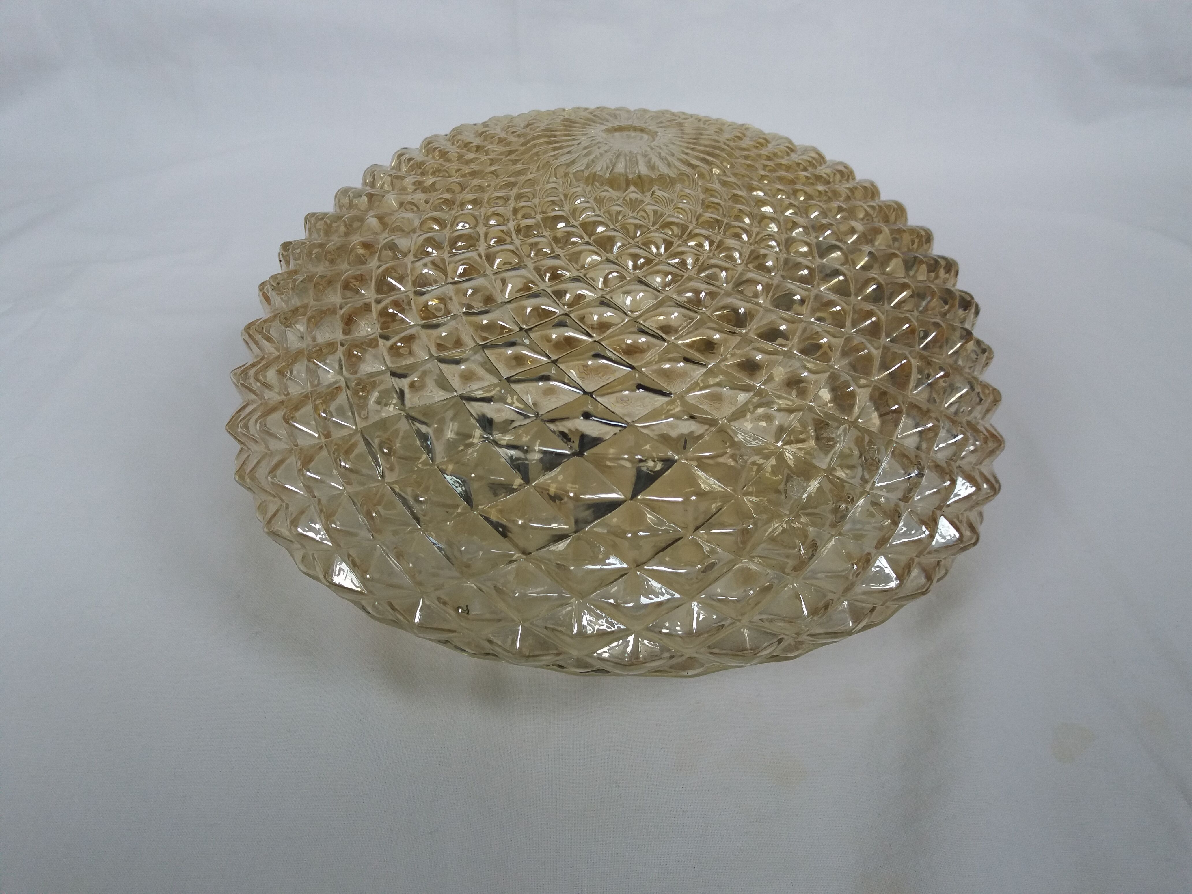 Molded glass wall lamp