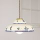 Lampe pendentive vintage en céramique et laiton faite à la main