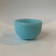 Bowl in turquoise blue opaline from the Vallérysthal Crystal Factory (France)