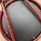 Metallic burgundy bistro chair for restaurants and communities with gray fabric
