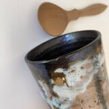 Set The Mug, its pitcher and its spoon, signed glazed terracotta