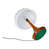 Mid-century table lamp in solid teak by Lisbeth Brams, Denmark, 1960s.