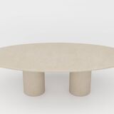 Handcrafted w/ Plaster - Textured Dining Table “Ellipsis” – Oval Shape 260