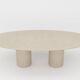 Table à manger texturée “Ellipsis” en plâtre fait main – forme ovale 260