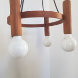 Vintage teak pendant lamp