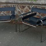 Pair of Wassily armchairs by Marcel Breuer