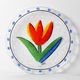 Vintage Kosta Boda Tulip Flower platter by Ulrica Hydman Vallien / Sweden