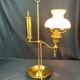 Ancienne lampe Quintet globe opaline XXème