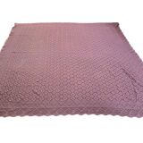 Vintage Lilac Mauve Crochet Bedspread
