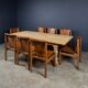 A SUPERB 20thC SET OF EIGHT ILMARI TAPIOVAARA LEATHER DINING CHAIRS c.1950