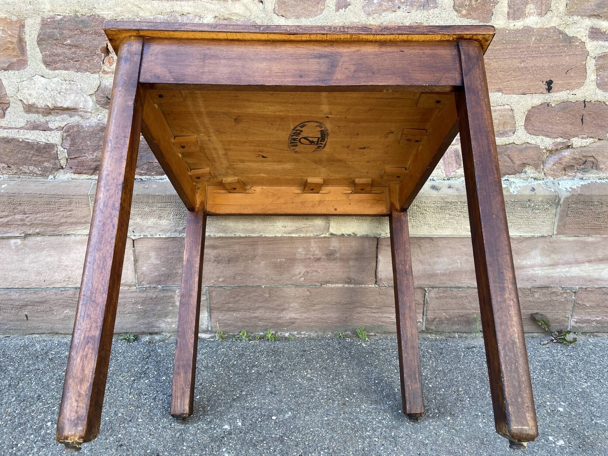 Café table bistro vintage brewery 1950 beech and fir tree colmar beer