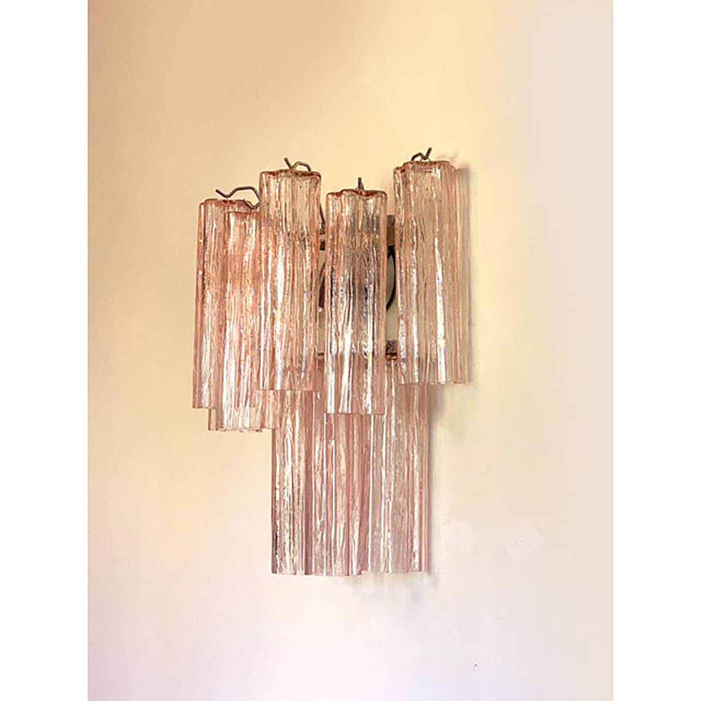Contemporary Pink “Tronchi” Wall Sconce in Venini Style