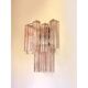 Applique murale contemporaine rose "Tronchi" dans le style Venini