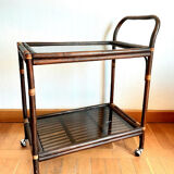 Rattan and smoked glass rolling service
