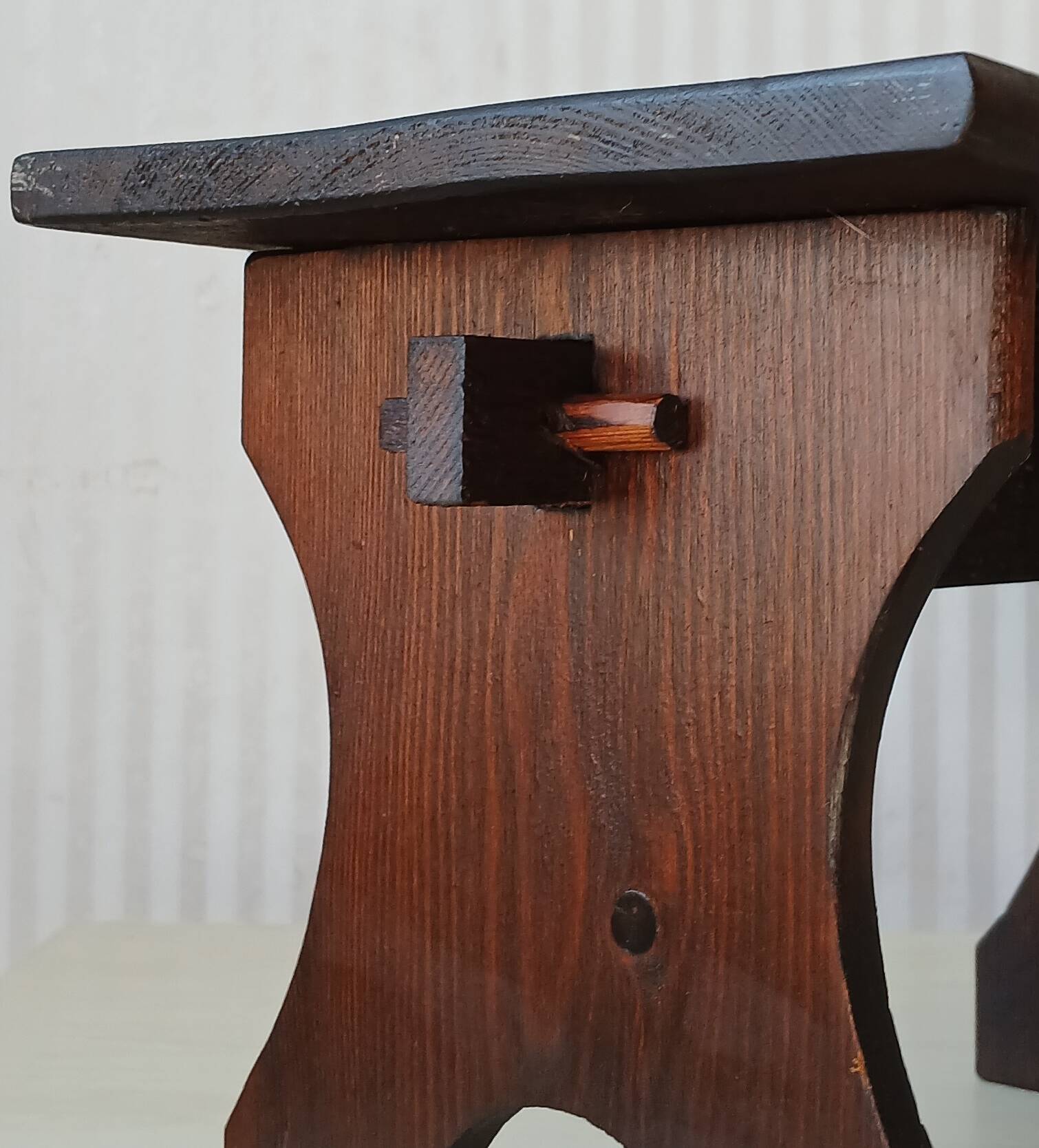 2 XS farm stools / benches in old solid wood