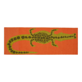 Crocodile wool runner rug