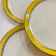 5 plates Biarritz yellow and golden
