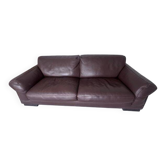 Roche Bobois genuine leather brown sofa – 3 seats – Very good condition