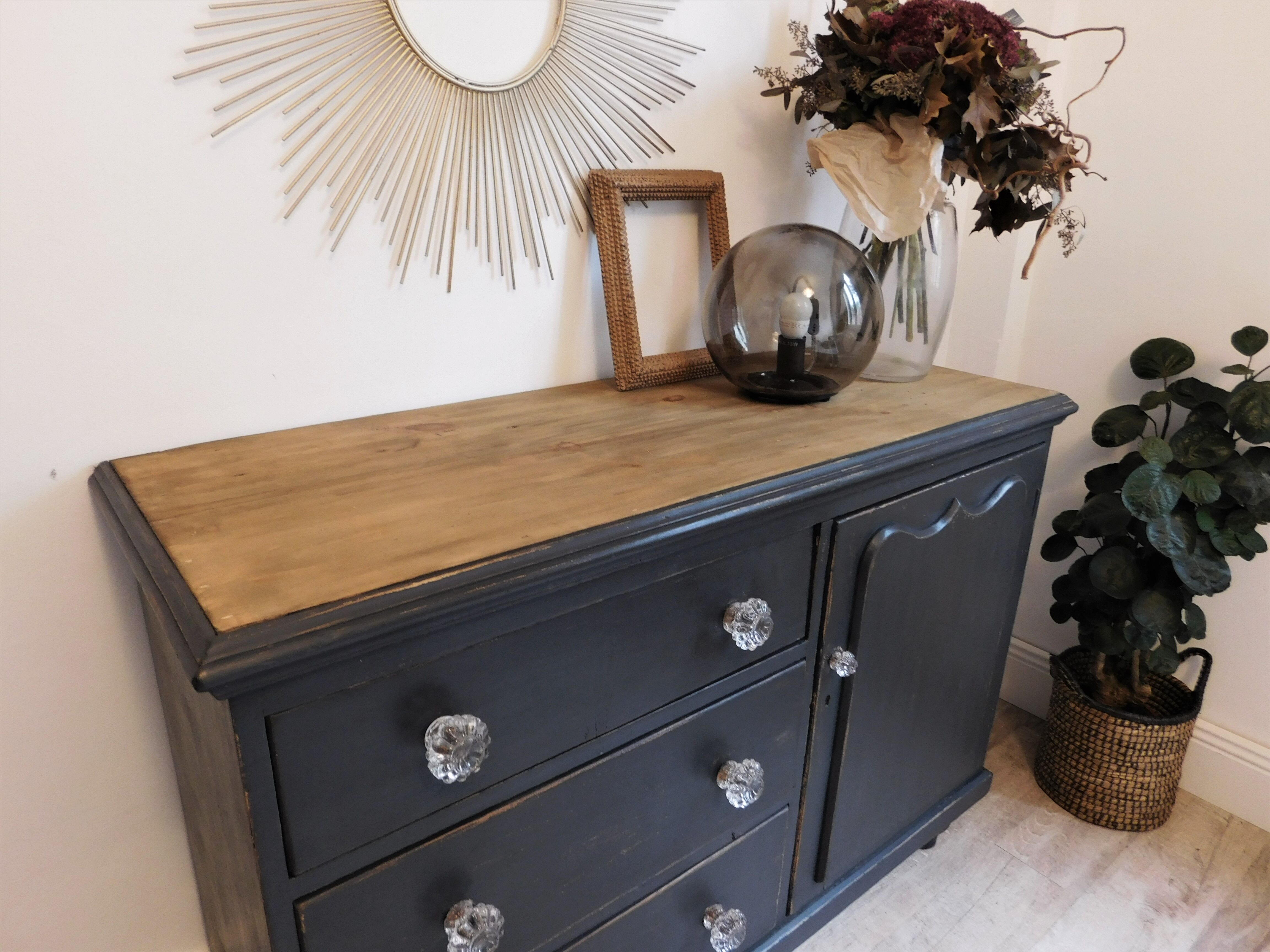 Buffet en pin anglais campagne chic