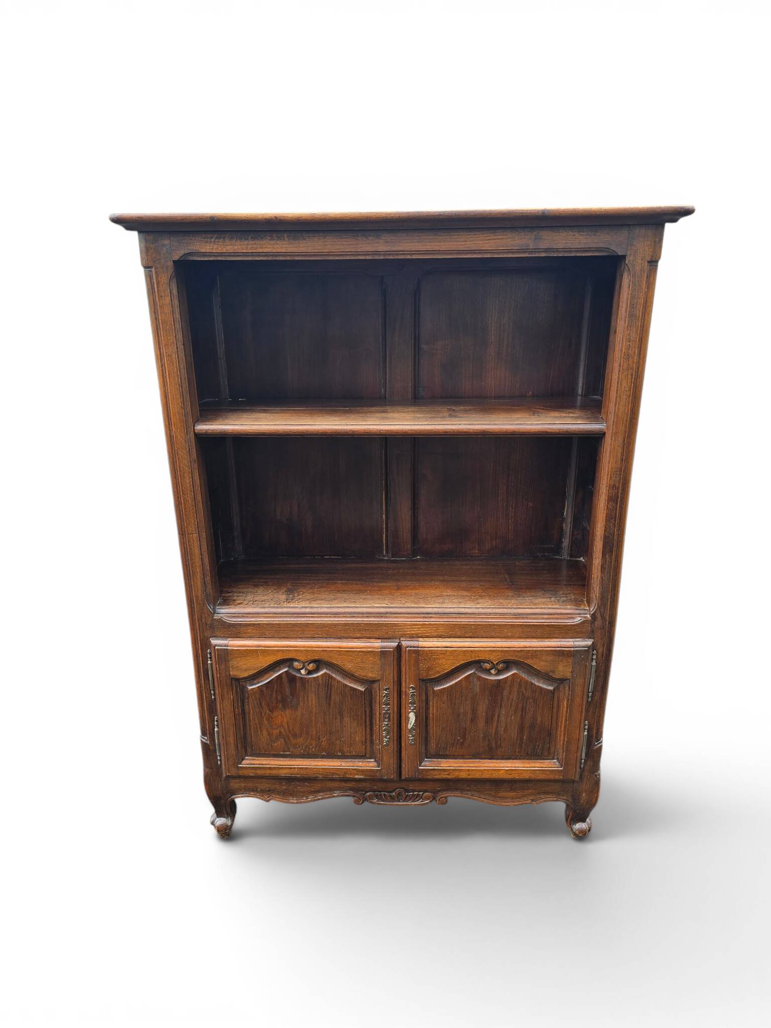 Antique library in patinated oak in Louis XV style