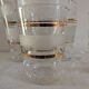 frosted glasses with golden trim, 1950s-60s