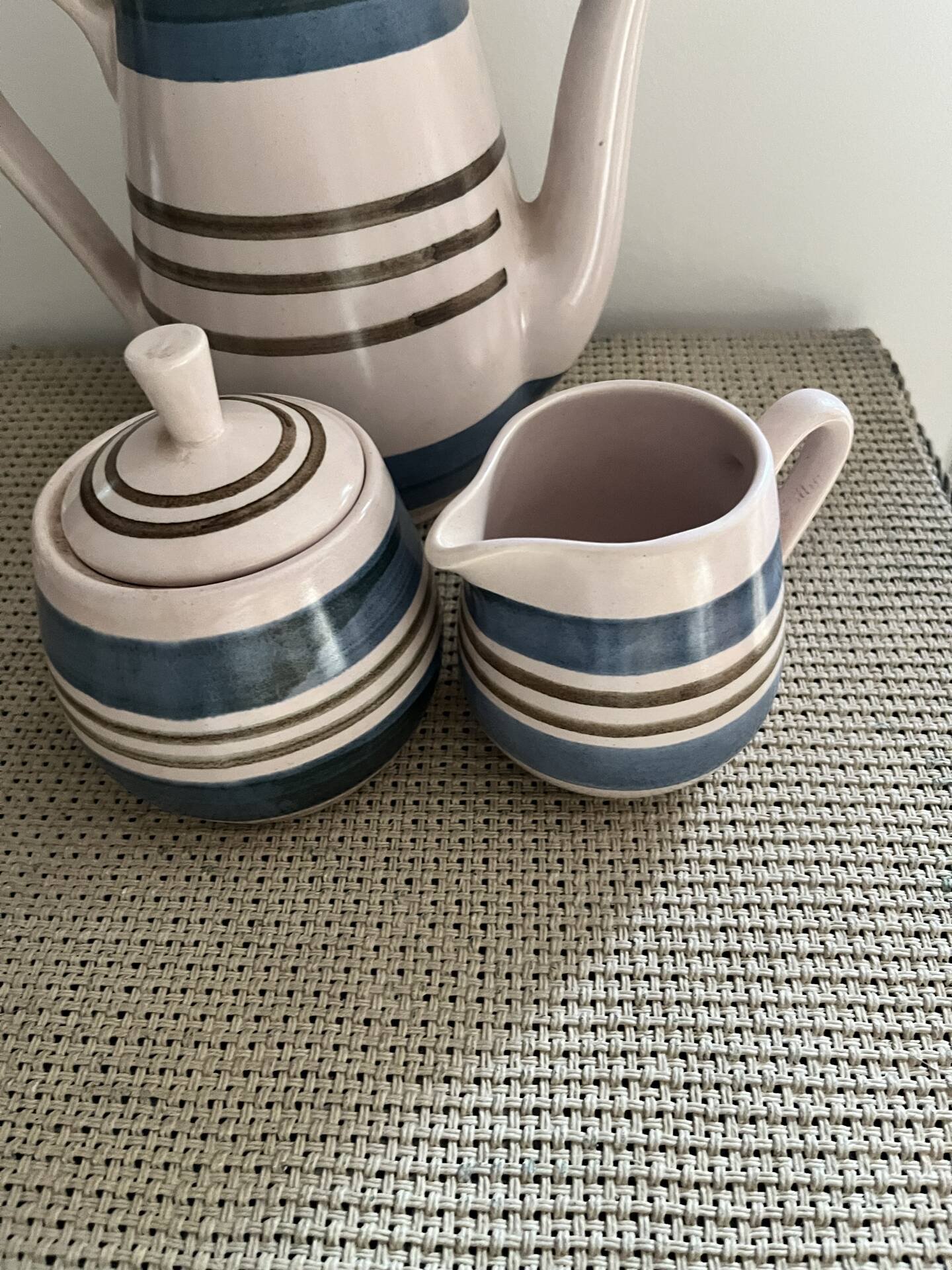 Teapot, sugar bowl, milk jug