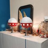 Pair of Space Age Cocci Ball Lamps