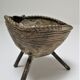 Brutalist ashtray sculptural tripod brass design 60s