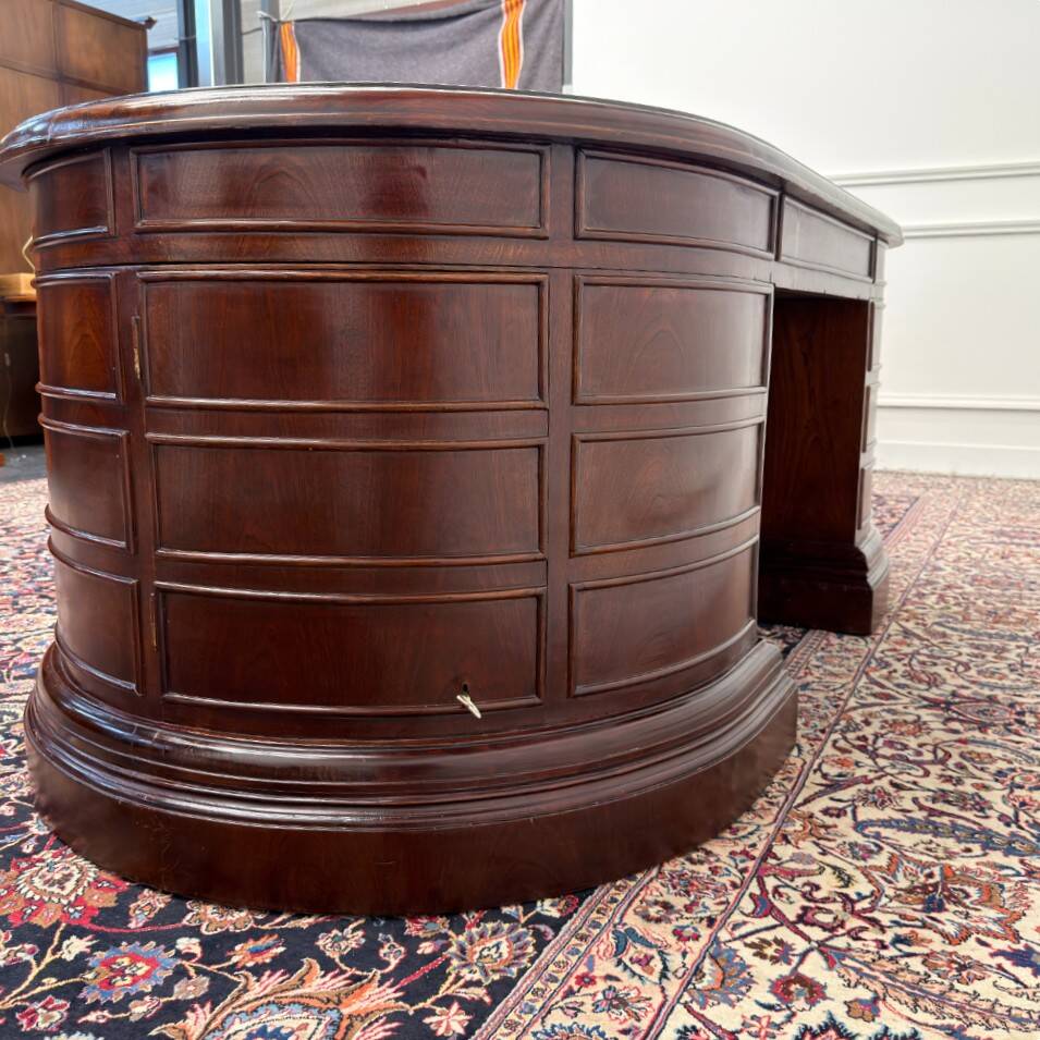 Large Classic English Oval Desk