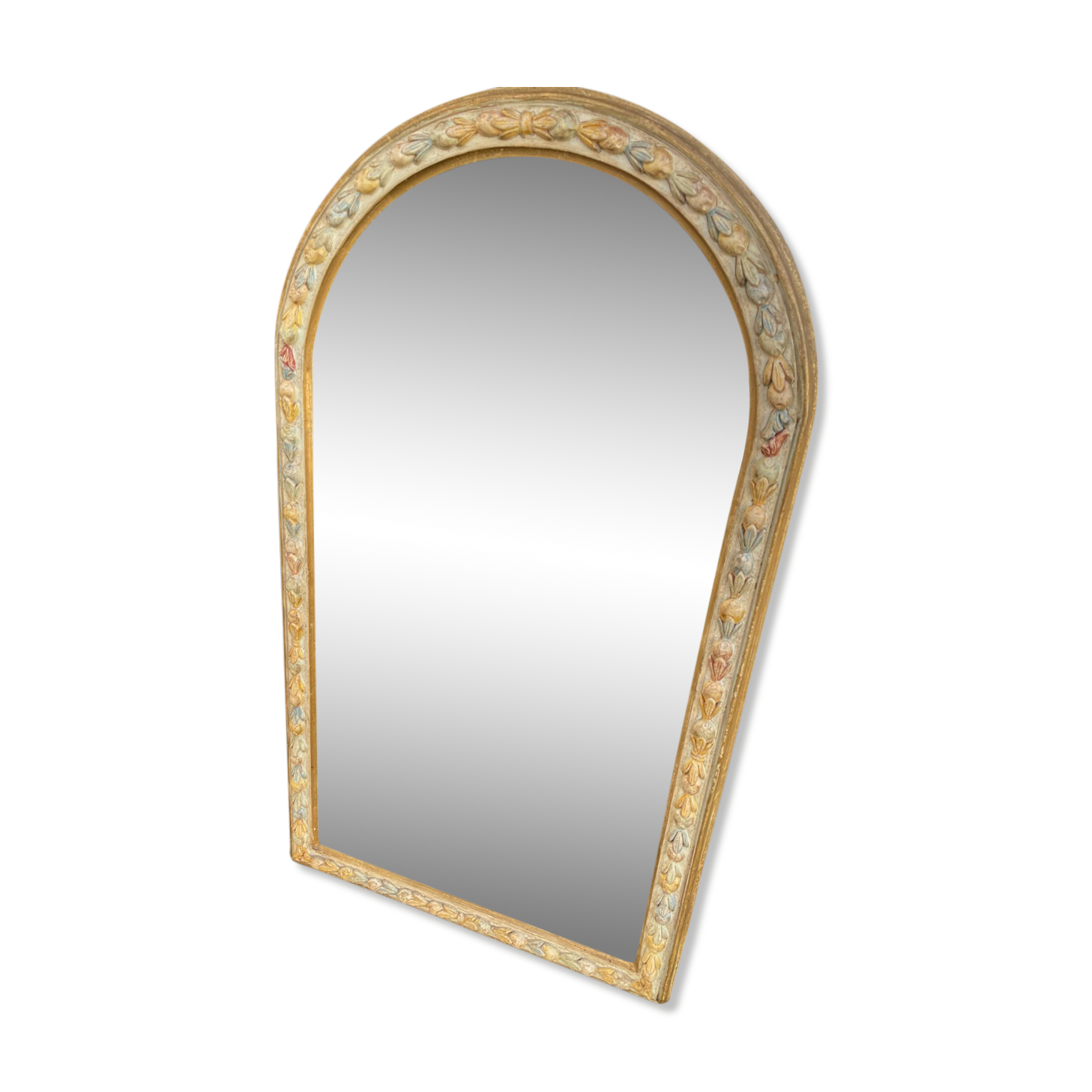 Beveled mirror plaster decoration knots and leaves