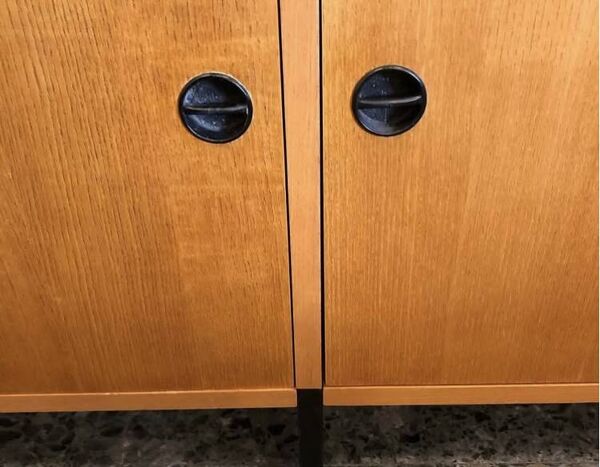 Meuble / bibliothèque / enfilade haute en frêne Minvielle