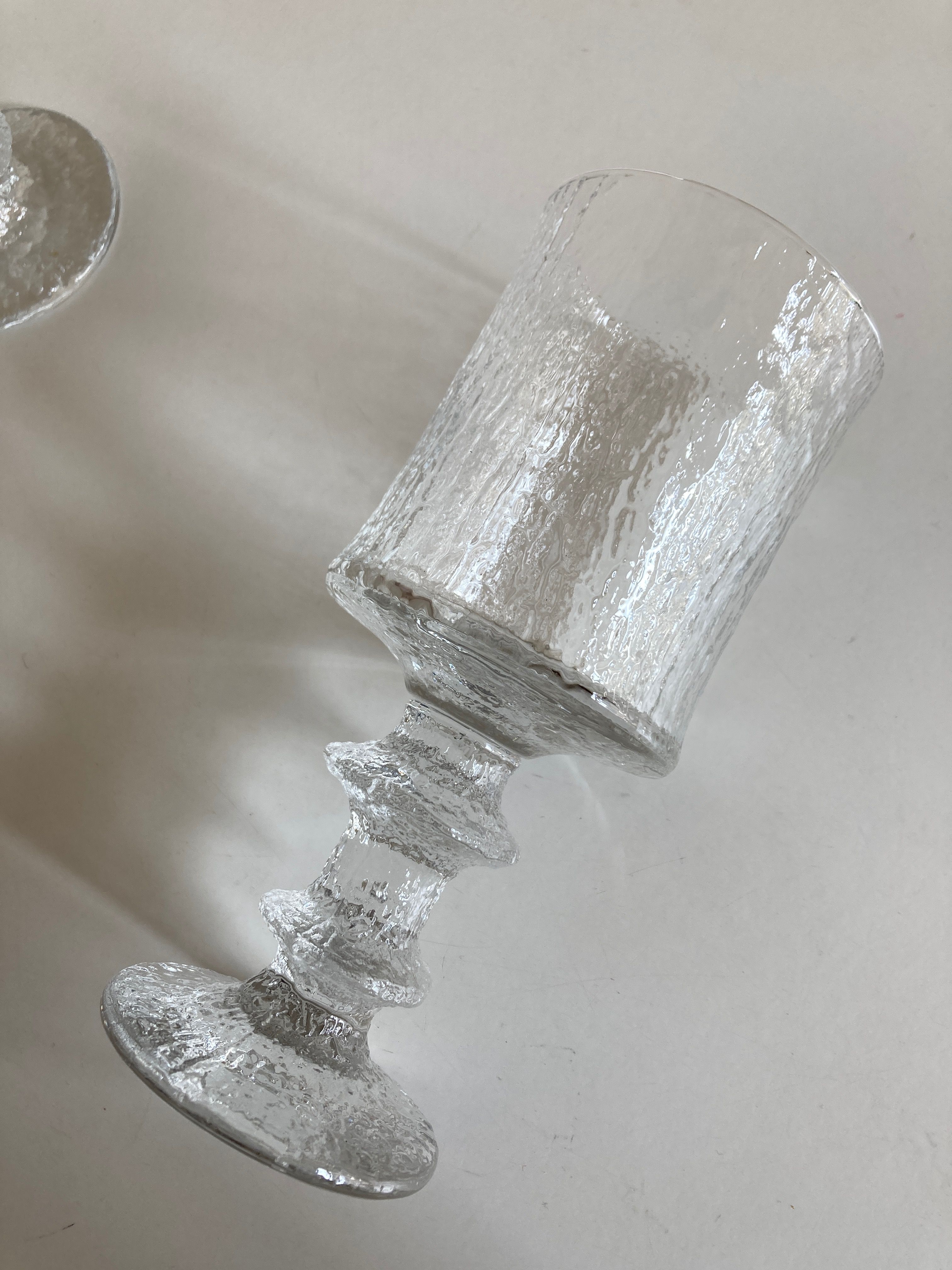 Set of 5 Timo Sarpaneva Festivo 1970 Scandinavian IIttala glasses