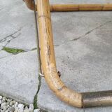 Vintage bamboo deck chair armchair 1950s Italy