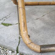Vintage bamboo deck chair armchair 1950s Italy