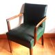 Pair of 1940 bridge armchairs in skaï
