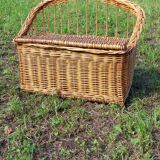 Rattan toy chest