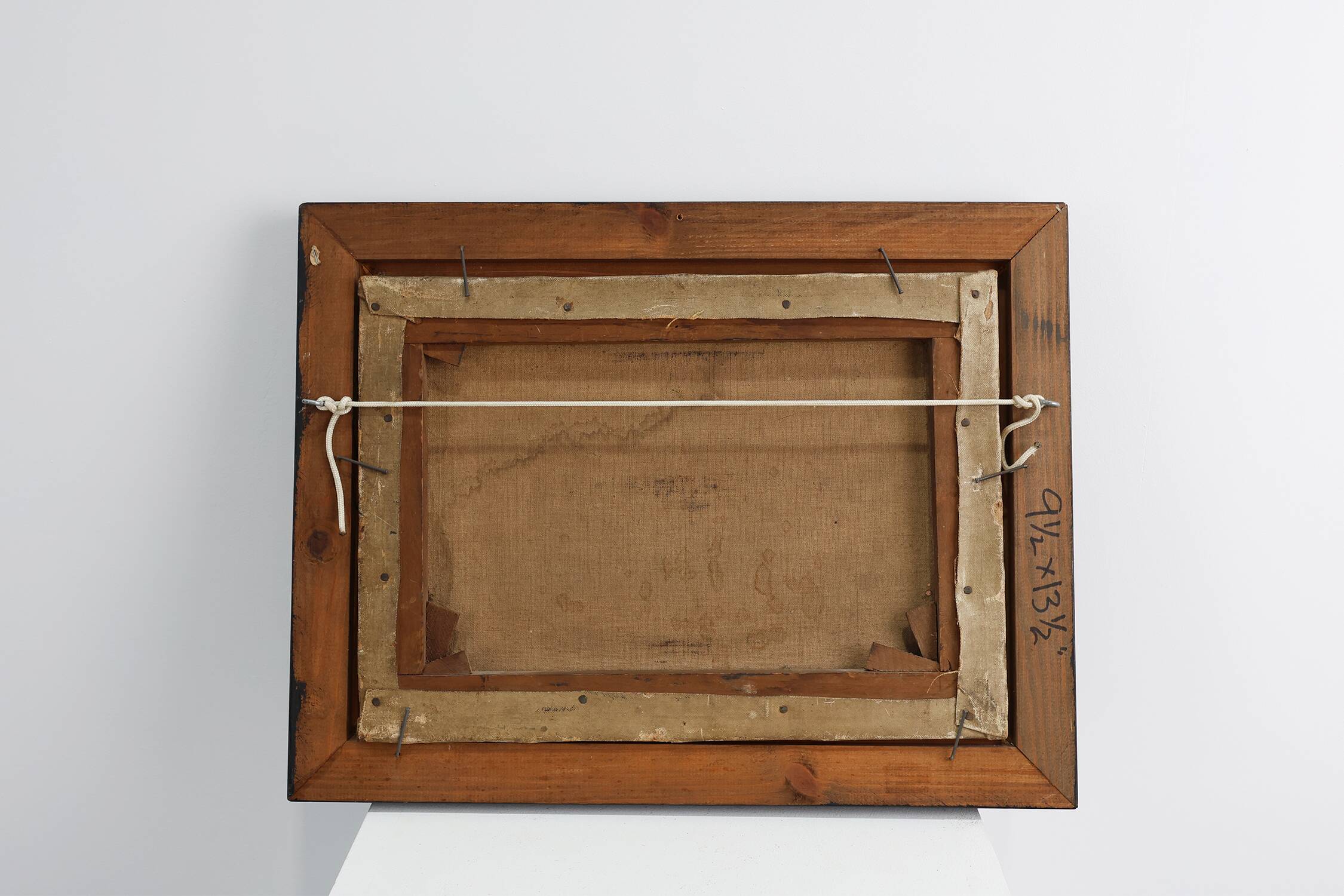 Vintage still life painting of a vase with flowers, France ca. 1940