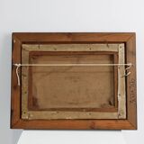 Vintage still life painting of a vase with flowers, France ca. 1940