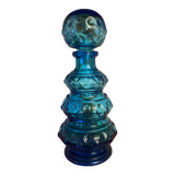 Carafe en verre bleu vintage