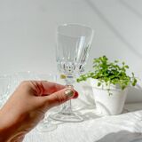 6 vintage Cristal d'Arques Chantelle red wine glasses