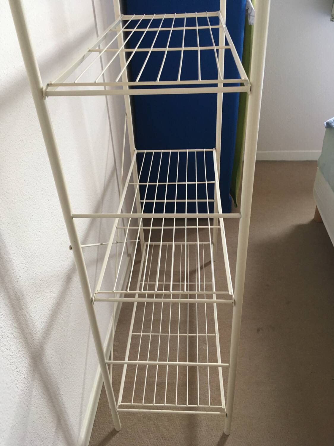 Vintage metal shelf.