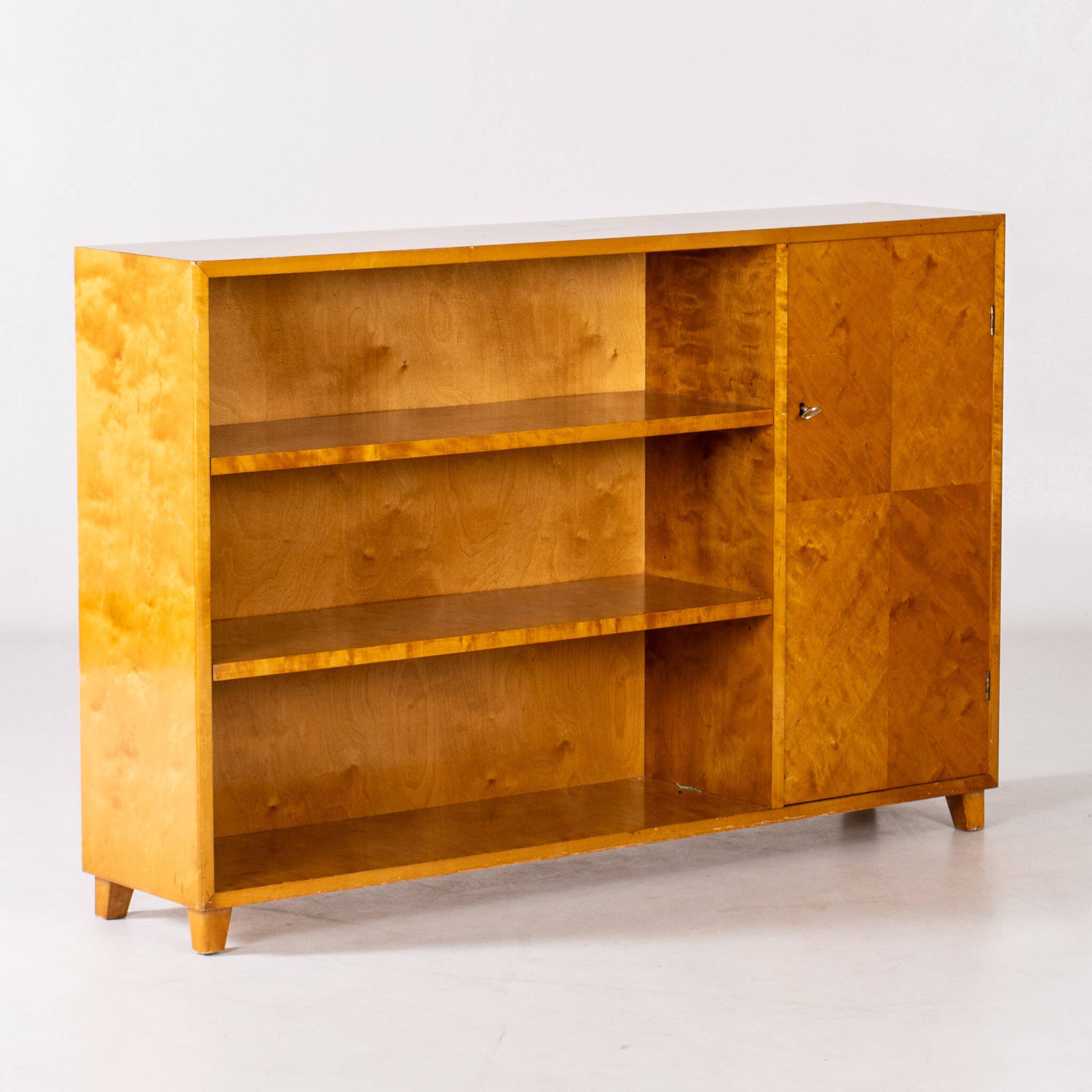 Bibliothèque Buffet vintage en bouleau 1940 Suède